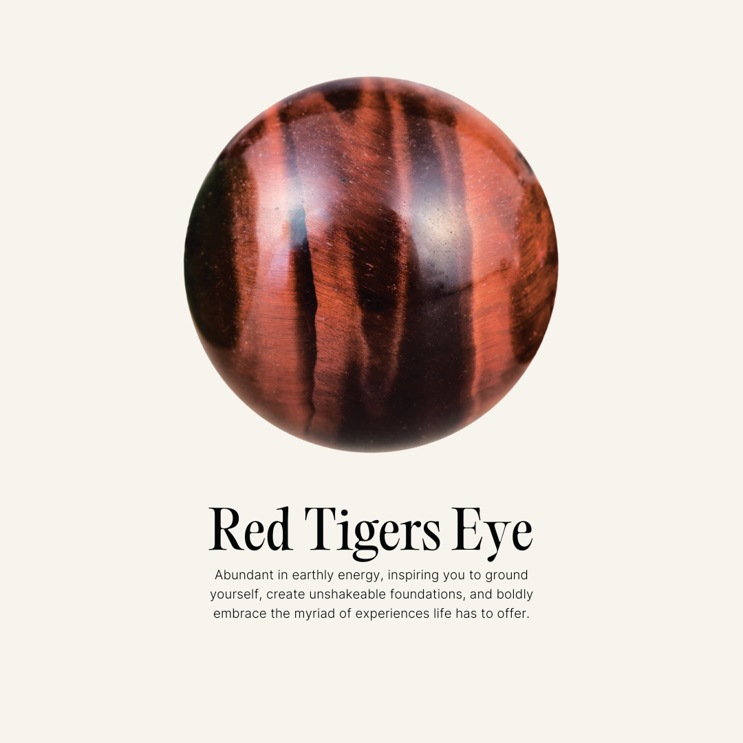 Image of the red tigers eye crystal and description